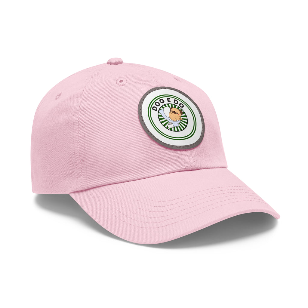 Dad Hat with Leather Patch (Round)
