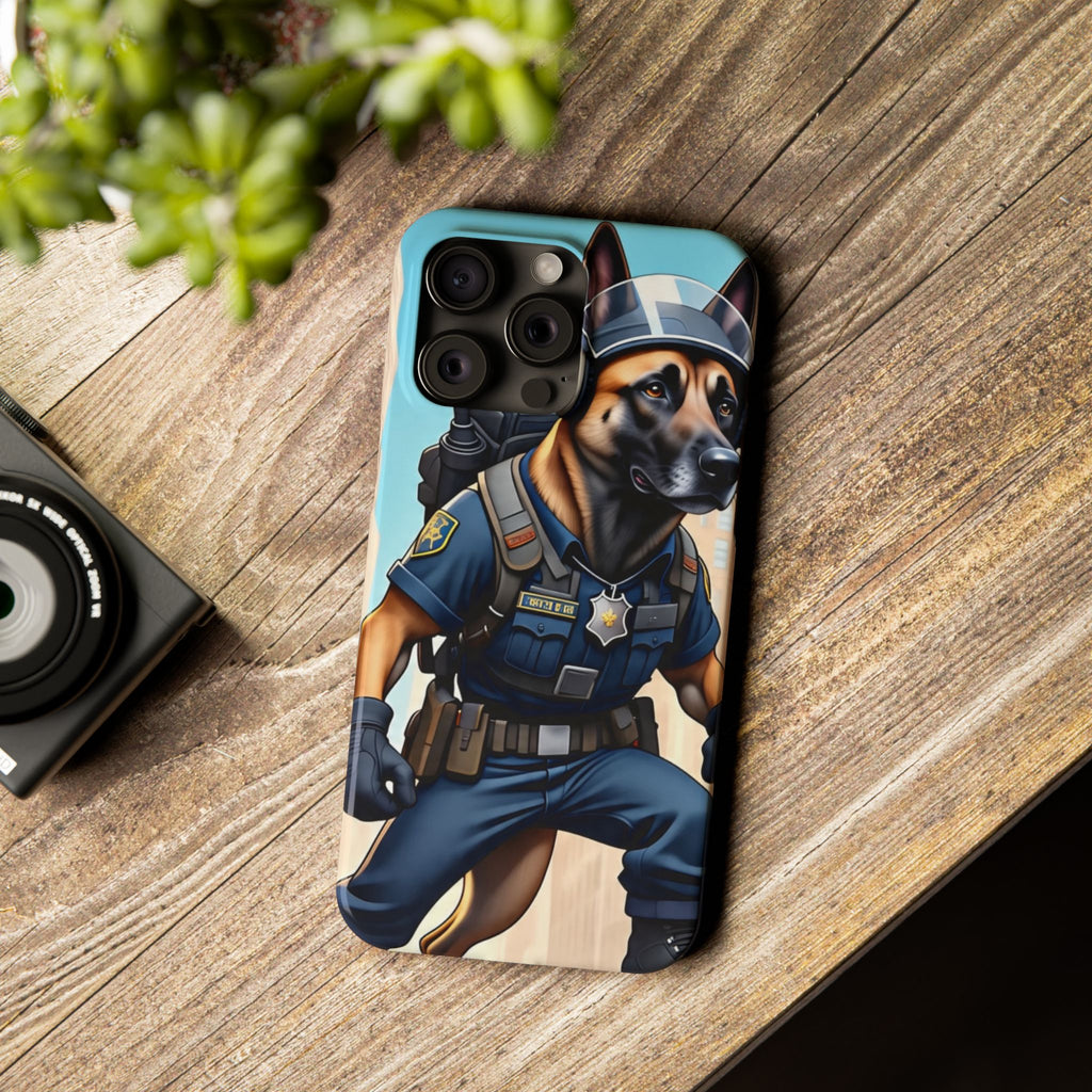 Police K9 German Shepherd Slim Phone Case – Cute Tactical Dog Phone Cover
