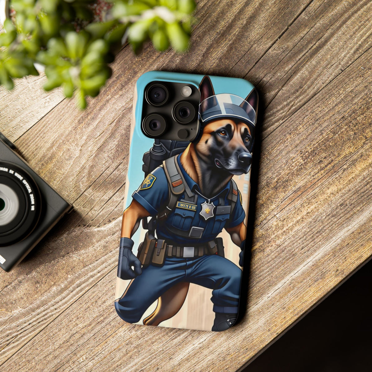 Police K9 German Shepherd Slim Phone Case – Cute Tactical Dog Phone Cover