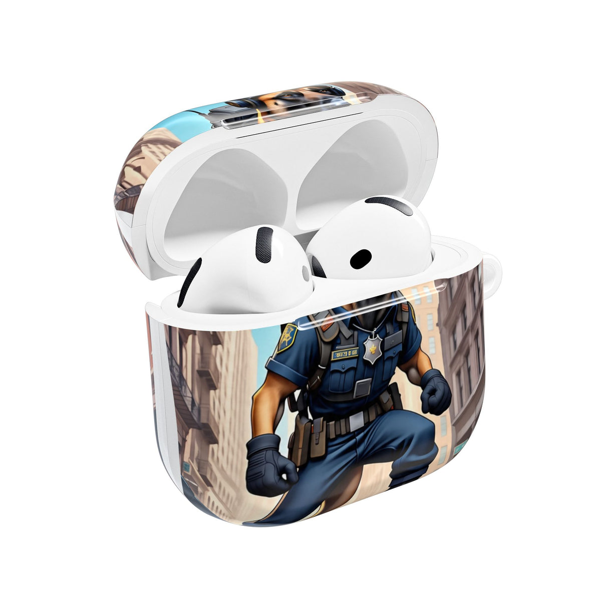 Police K9 German Shepherd AirPod Case — Tactical Canine Protective Cover