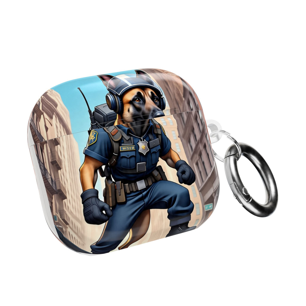 Police K9 German Shepherd AirPod Case — Tactical Canine Protective Cover