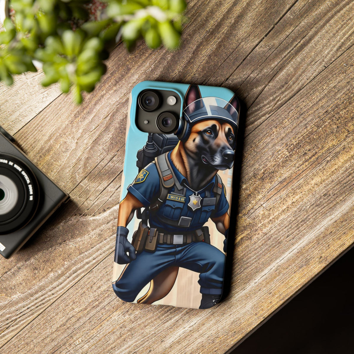 Police K9 German Shepherd Slim Phone Case – Cute Tactical Dog Phone Cover