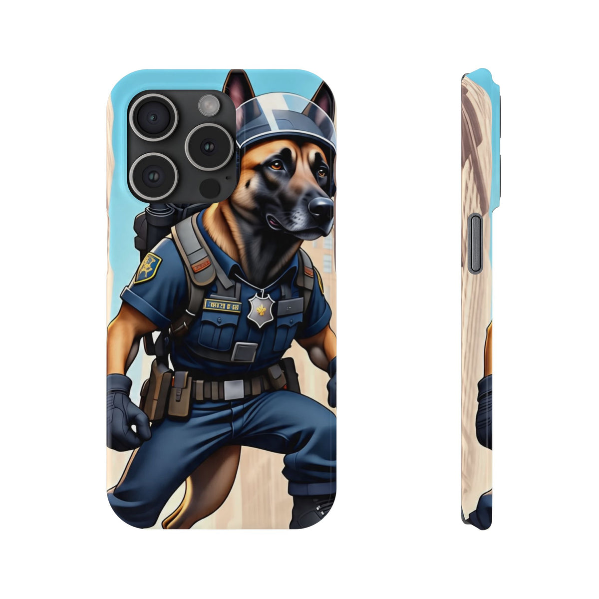 Police K9 German Shepherd Slim Phone Case – Cute Tactical Dog Phone Cover
