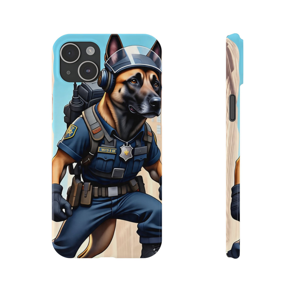 Police K9 German Shepherd Slim Phone Case – Cute Tactical Dog Phone Cover