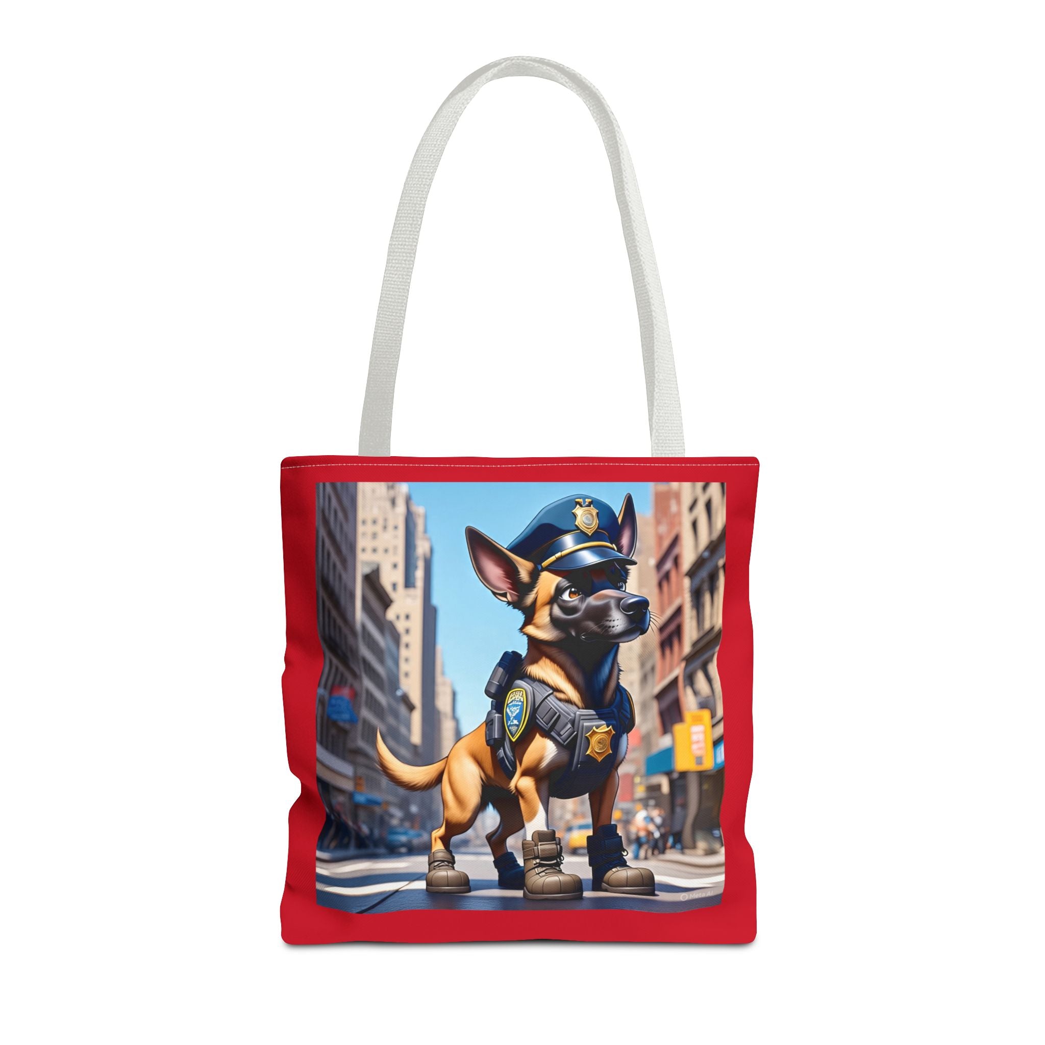 Police Dog Pattern Tote Bag - Stylish Eco-Friendly Carryall