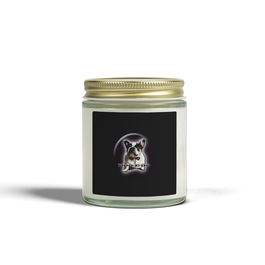Coconut Apricot Scented Candle — 4oz & 9oz Glass Jar (Dog Moon Label)