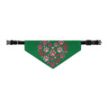 Heart Paw Print Bandana Collar — Pink Paw Heart Pet Scarf for Dogs & Cats