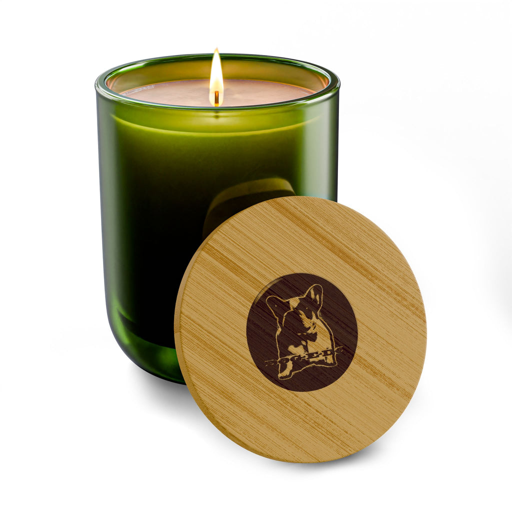 Engraved Frenchie Scented Soy Candle — 14oz Wooden Lid