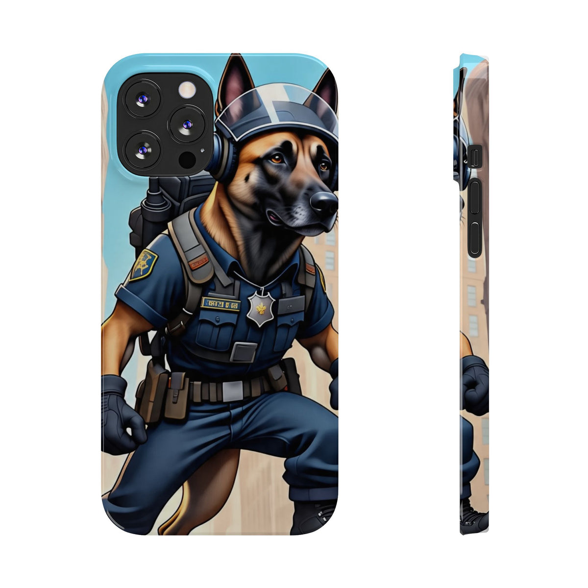 Police K9 German Shepherd Slim Phone Case – Cute Tactical Dog Phone Cover