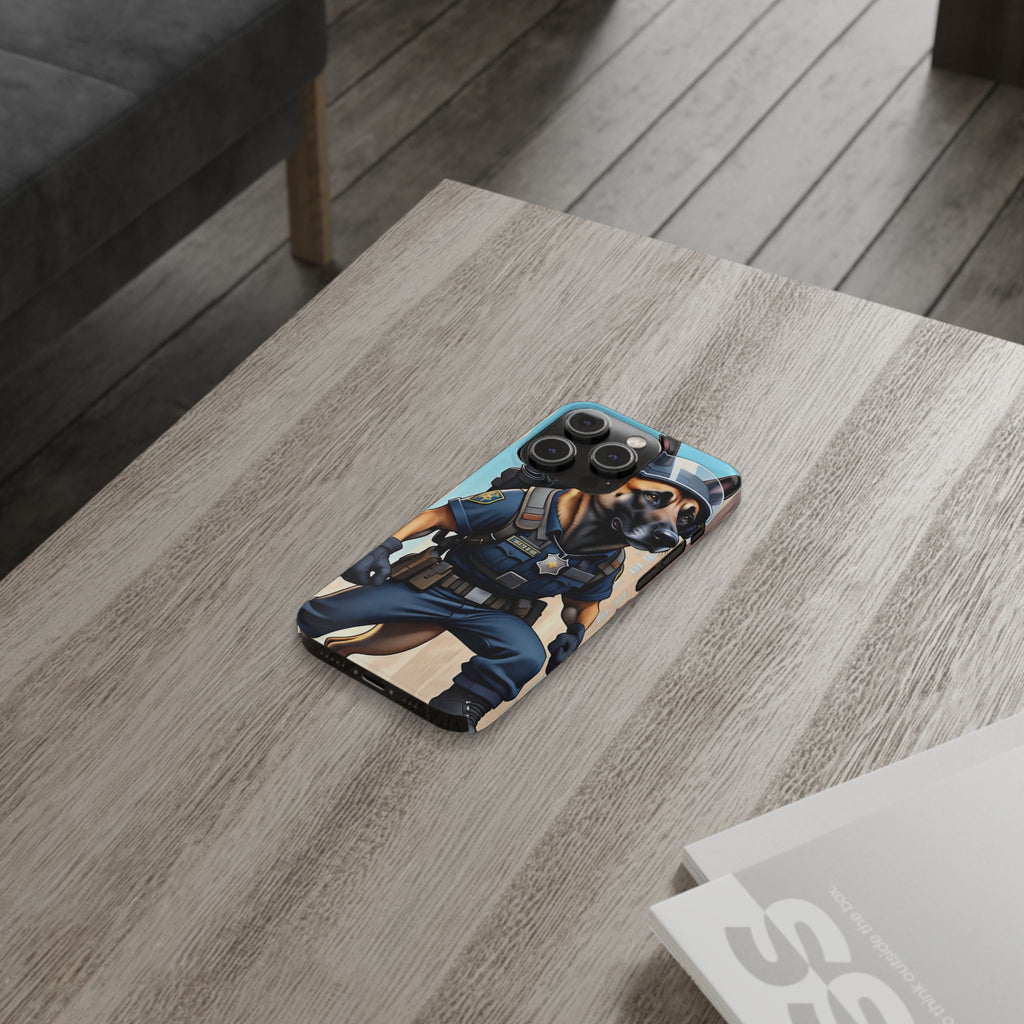 Police K9 German Shepherd Slim Phone Case – Cute Tactical Dog Phone Cover