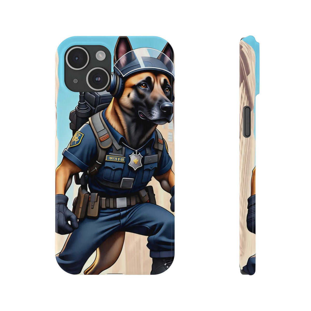Police K9 German Shepherd Slim Phone Case – Cute Tactical Dog Phone Cover