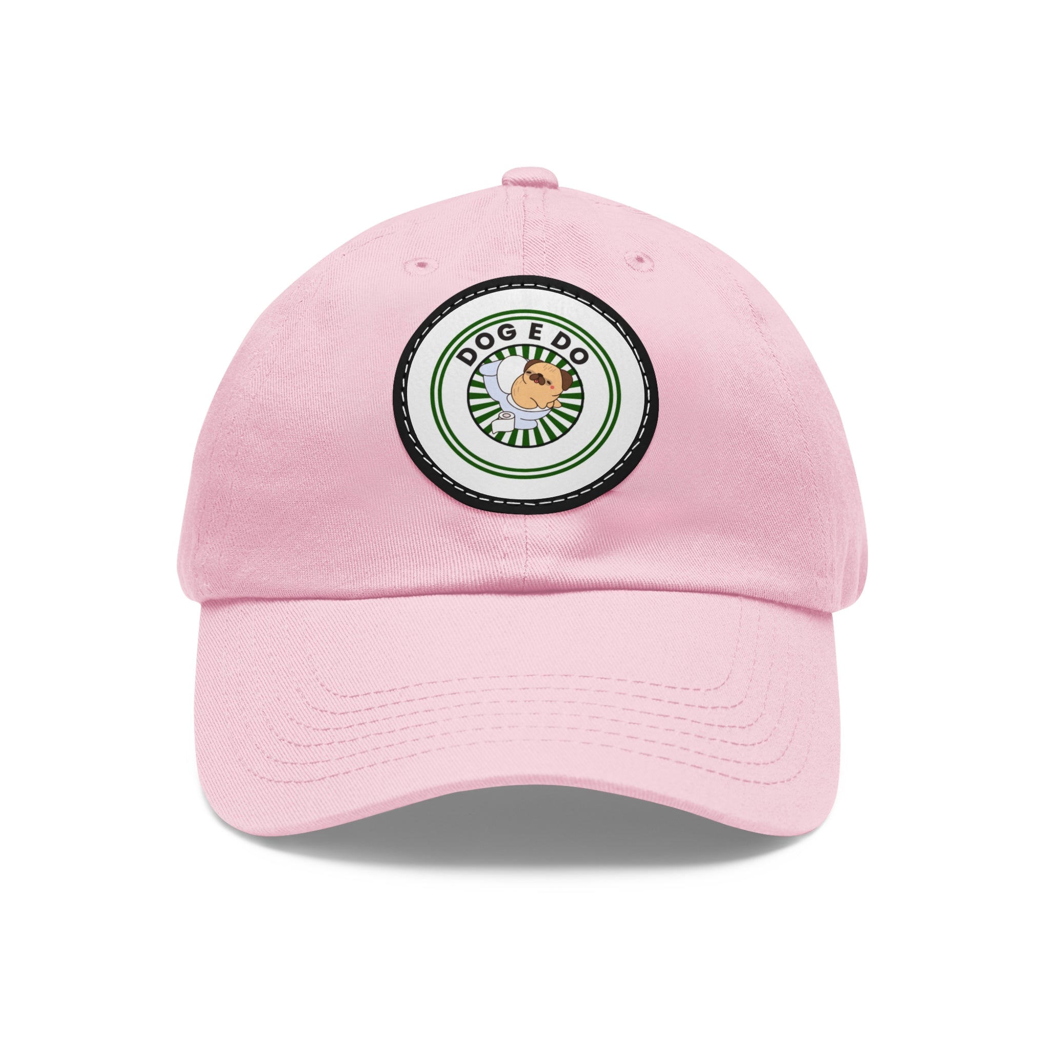 Dad Hat with Leather Patch (Round)
