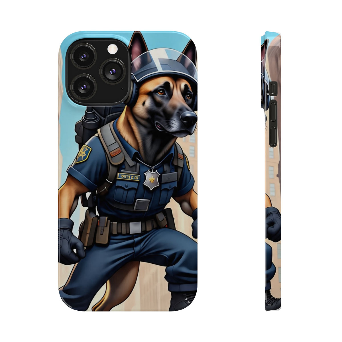 Police K9 German Shepherd Slim Phone Case – Cute Tactical Dog Phone Cover