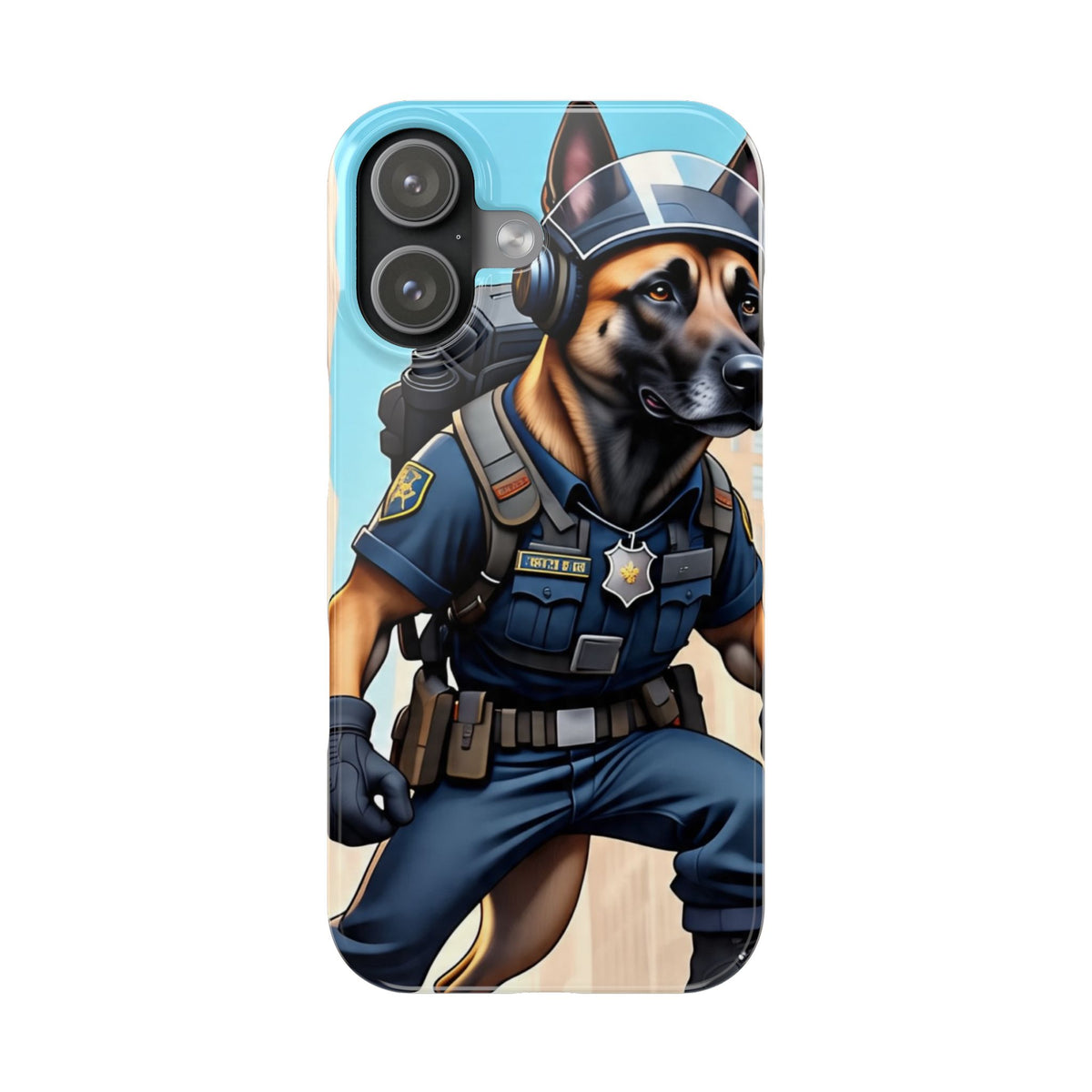 Police K9 German Shepherd Slim Phone Case – Cute Tactical Dog Phone Cover