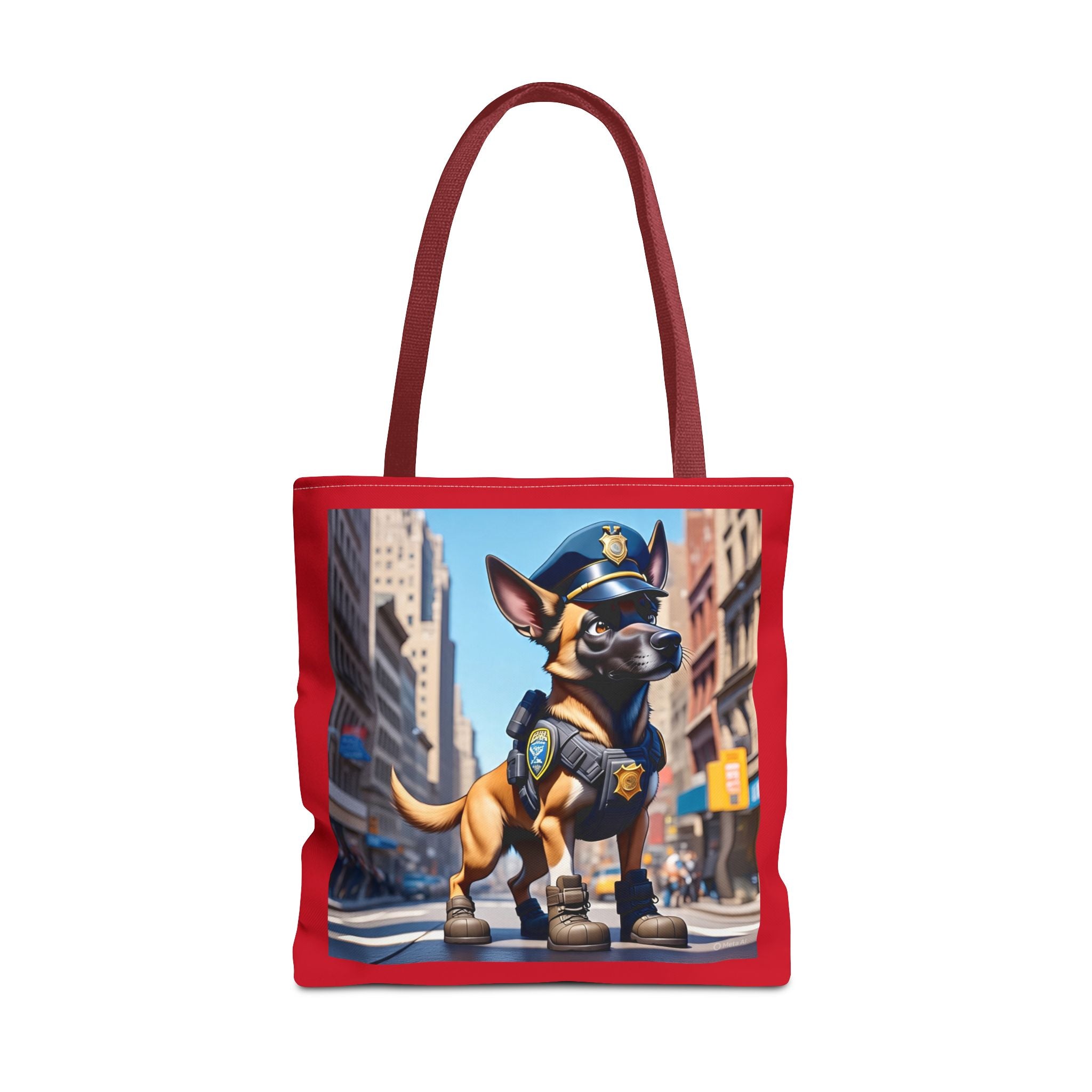 Police Dog Pattern Tote Bag - Stylish Eco-Friendly Carryall