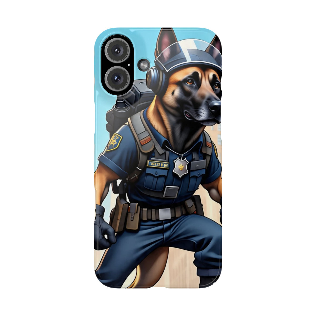 Police K9 German Shepherd Slim Phone Case – Cute Tactical Dog Phone Cover