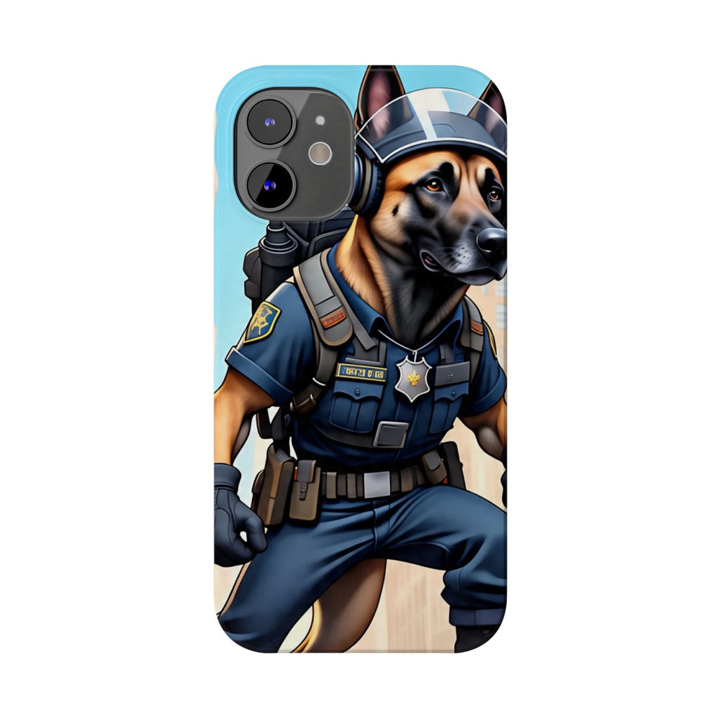 Police K9 German Shepherd Slim Phone Case – Cute Tactical Dog Phone Cover