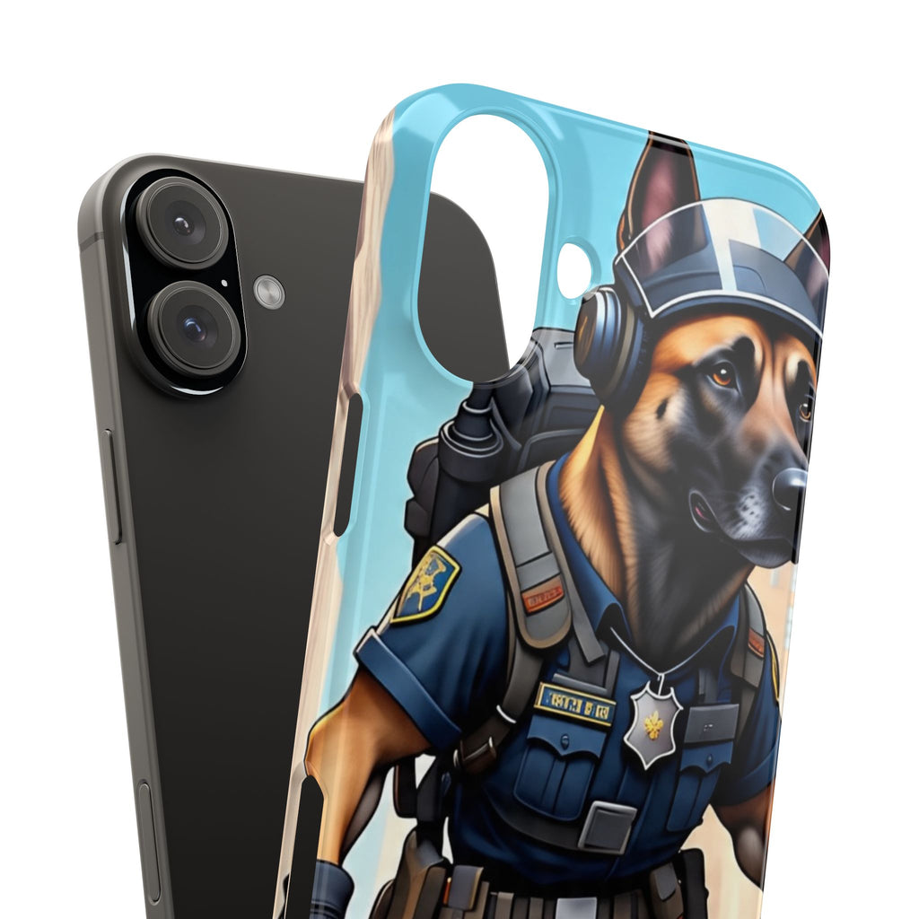 Police K9 German Shepherd Slim Phone Case – Cute Tactical Dog Phone Cover