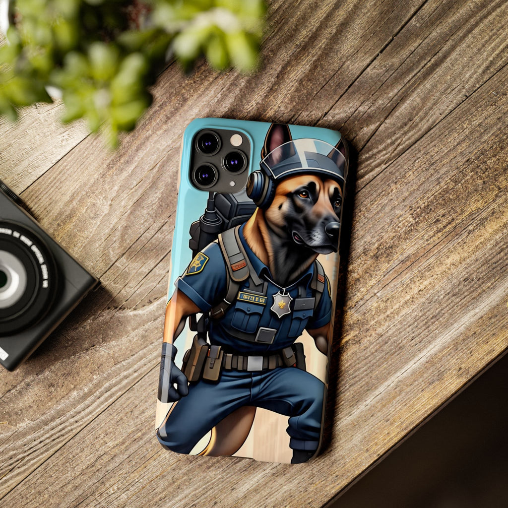 Police K9 German Shepherd Slim Phone Case – Cute Tactical Dog Phone Cover