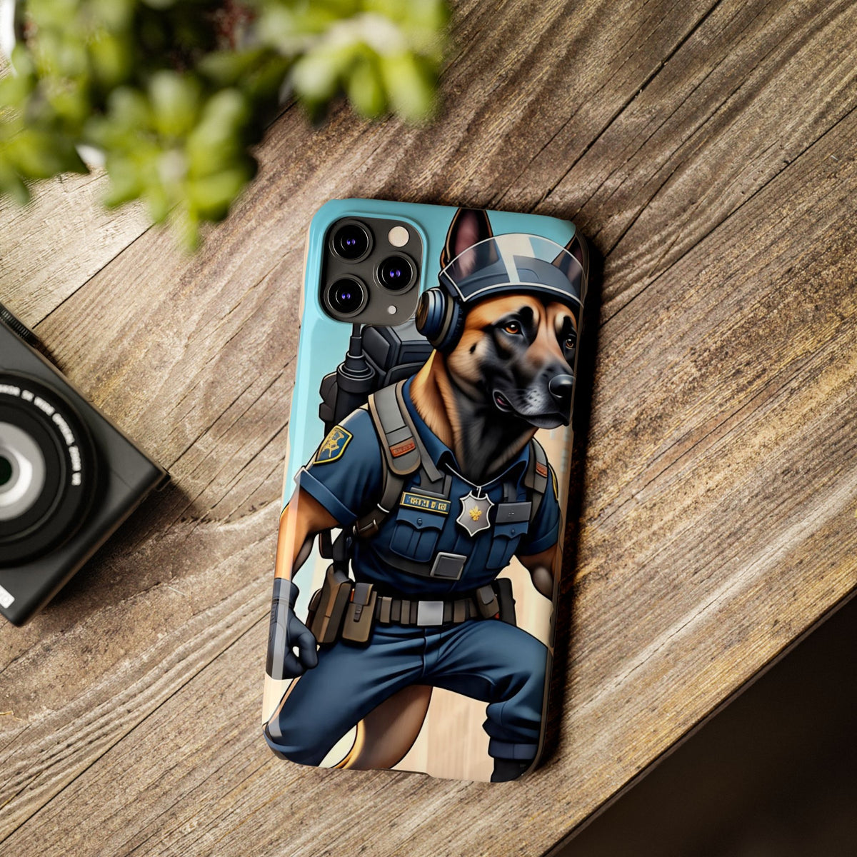Police K9 German Shepherd Slim Phone Case – Cute Tactical Dog Phone Cover