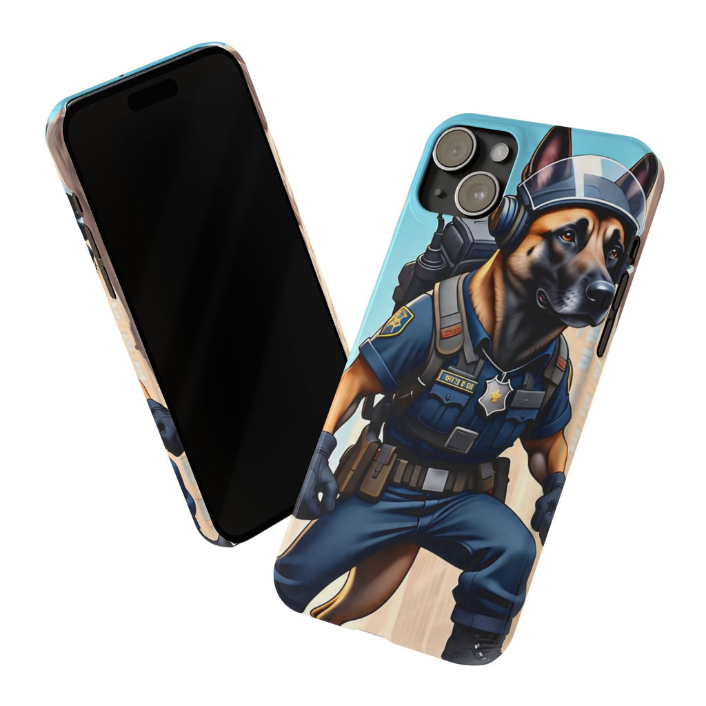 Police K9 German Shepherd Slim Phone Case – Cute Tactical Dog Phone Cover