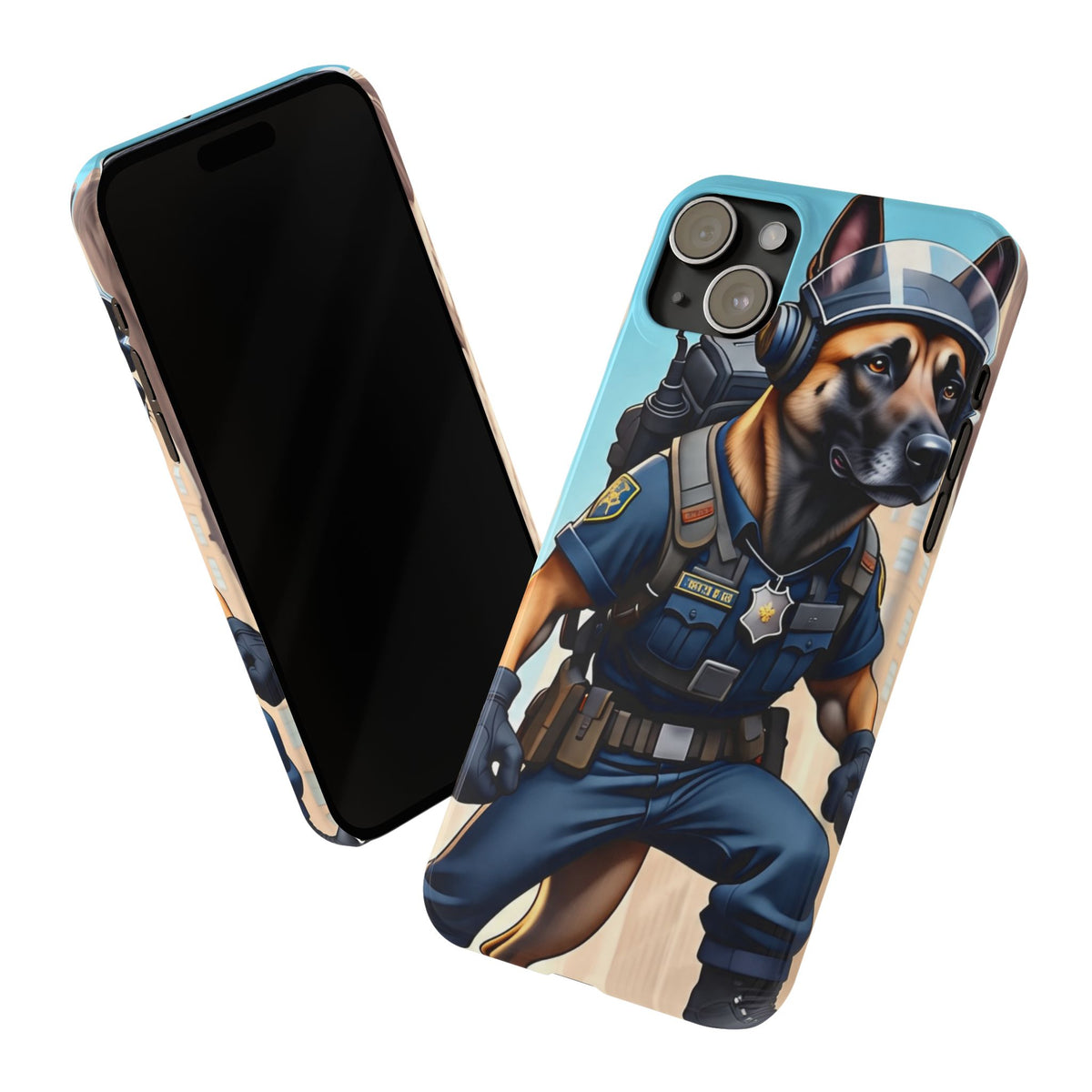 Police K9 German Shepherd Slim Phone Case – Cute Tactical Dog Phone Cover