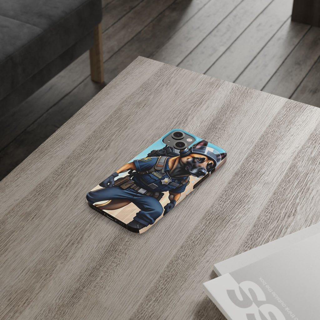 Police K9 German Shepherd Slim Phone Case – Cute Tactical Dog Phone Cover