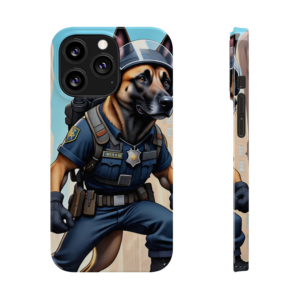 Police K9 German Shepherd Slim Phone Case – Cute Tactical Dog Phone Cover