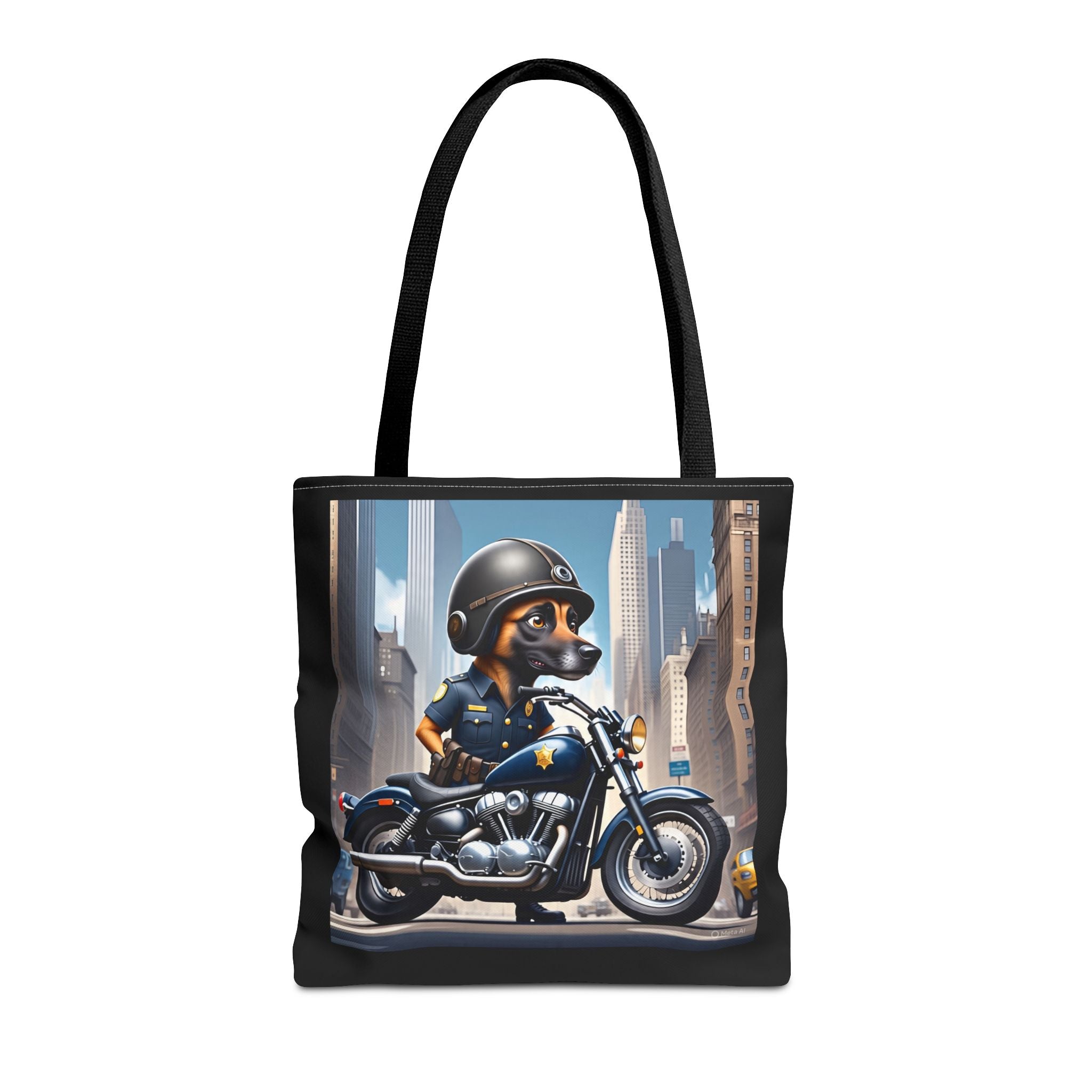 Police Dog Motorcycle Tote Bag - Versatile AOP Design for Dog Lovers