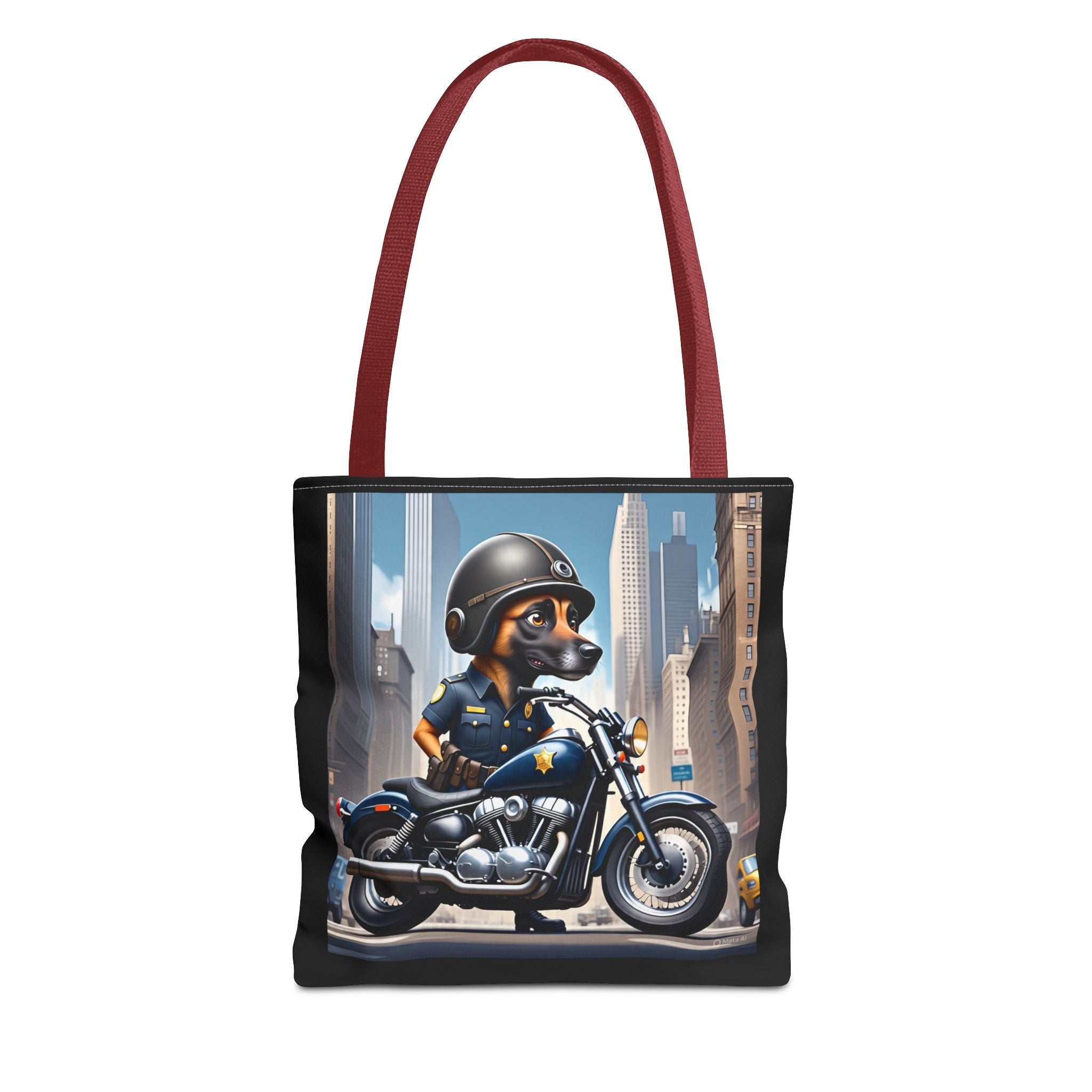 Police Dog Motorcycle Tote Bag - Versatile AOP Design for Dog Lovers