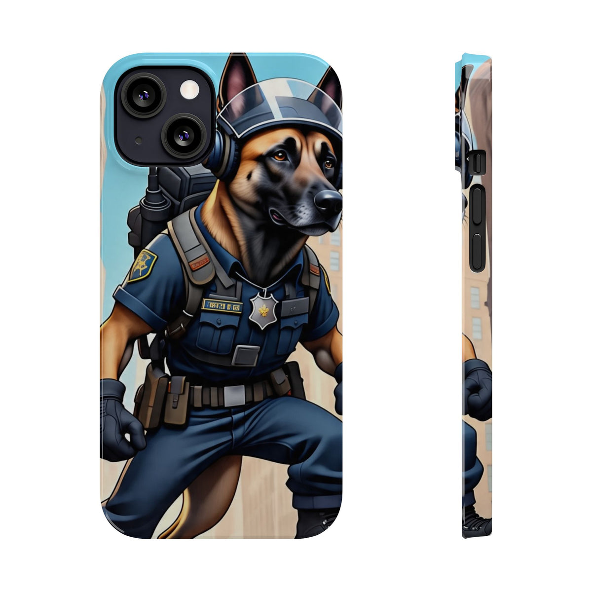 Police K9 German Shepherd Slim Phone Case – Cute Tactical Dog Phone Cover
