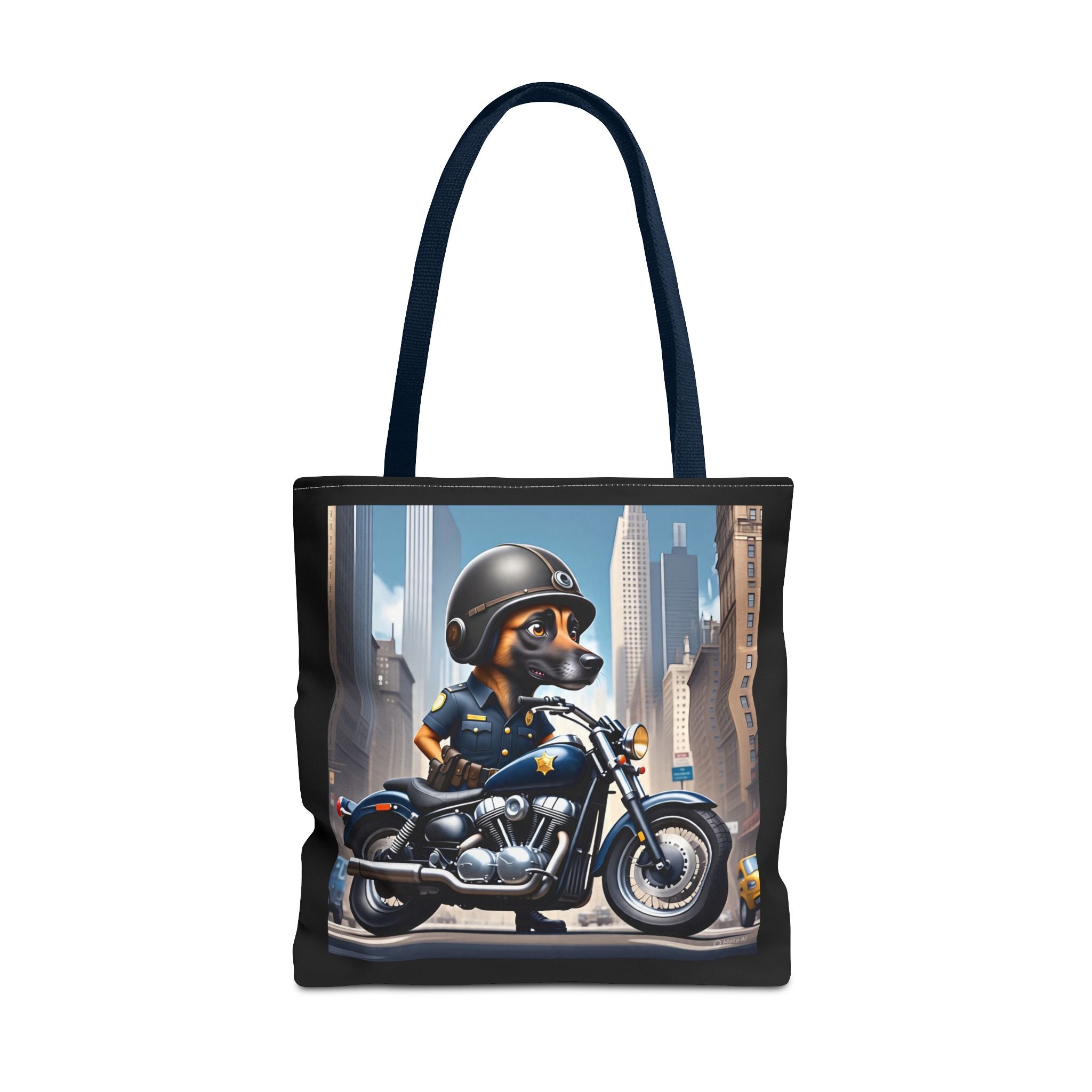 Police Dog Motorcycle Tote Bag - Versatile AOP Design for Dog Lovers
