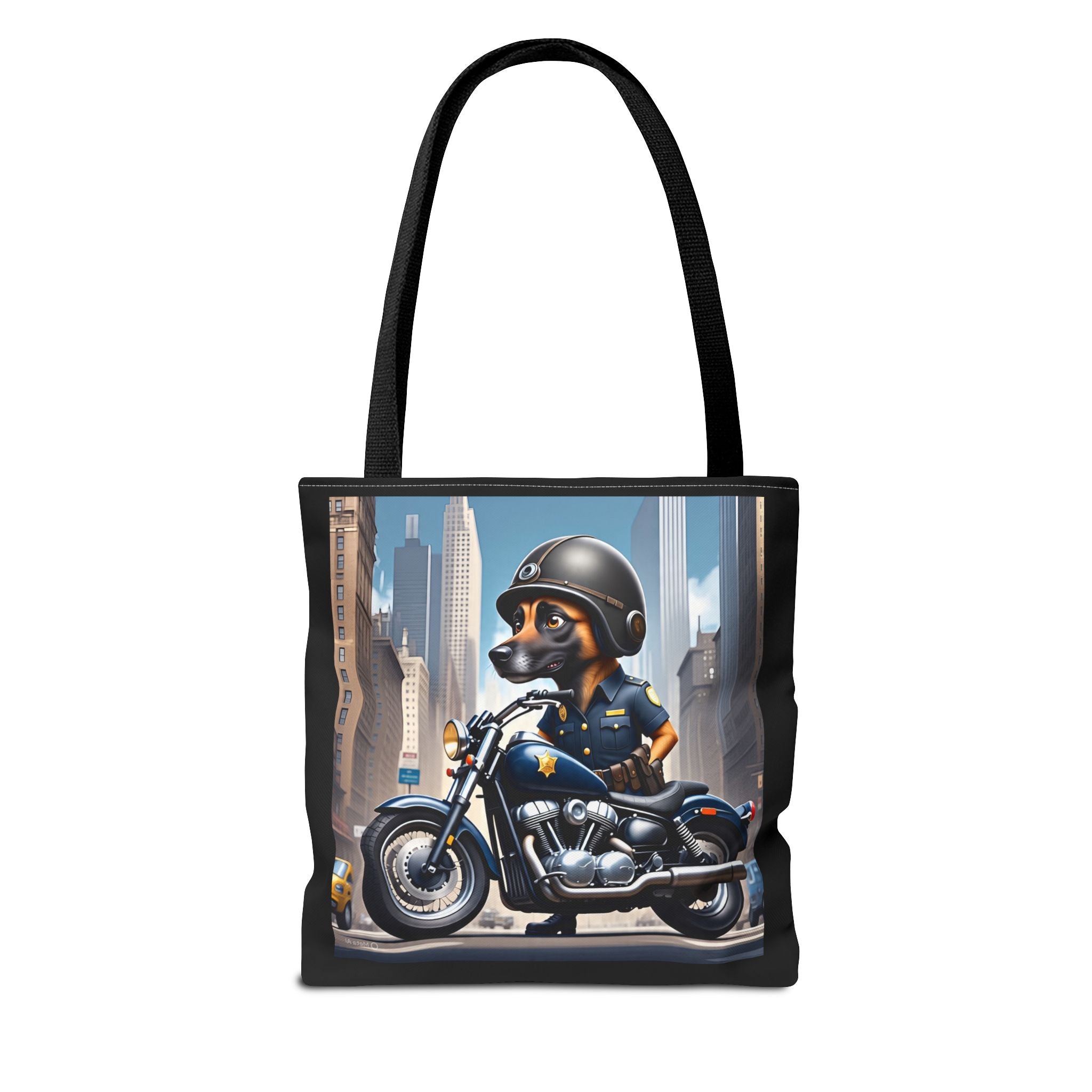 Police Dog Motorcycle Tote Bag - Versatile AOP Design for Dog Lovers