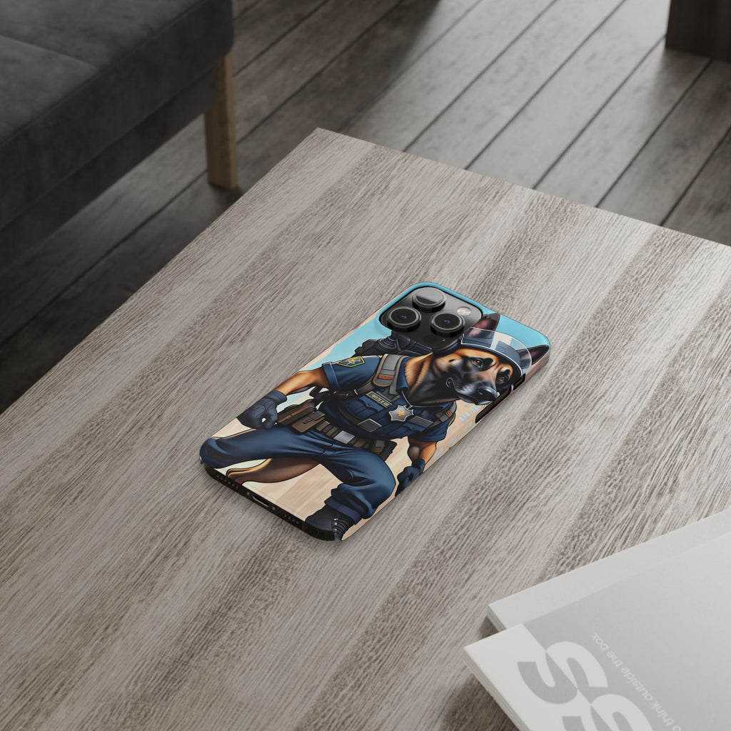 Police K9 German Shepherd Slim Phone Case – Cute Tactical Dog Phone Cover