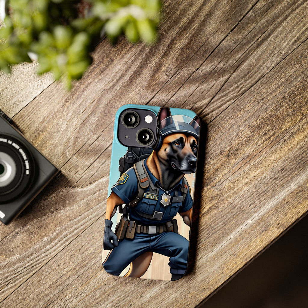 Police K9 German Shepherd Slim Phone Case – Cute Tactical Dog Phone Cover